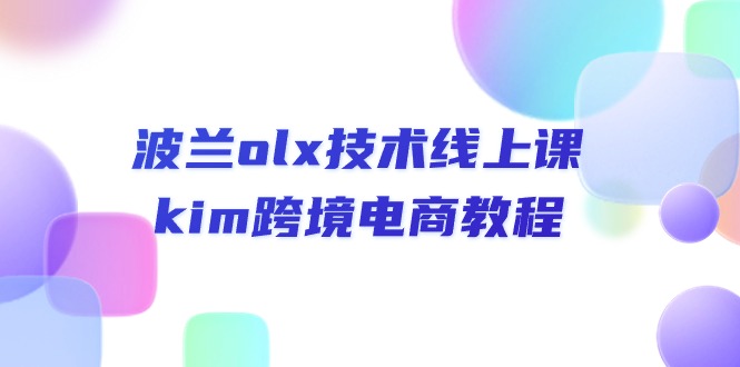 波兰OLX技术课+Kim跨境电商 一课双学新体验-九零创业网