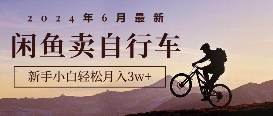 2024闲鱼自行车新商机 小白轻松月入3万+