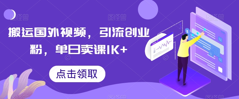 跨境视频引流 日销千课 创业粉速增秘诀
