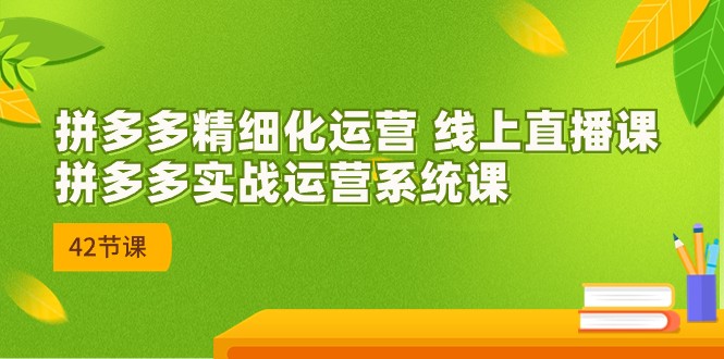 拼多多实战直播课 47节系统课 精细化运营秘籍-九零创业网