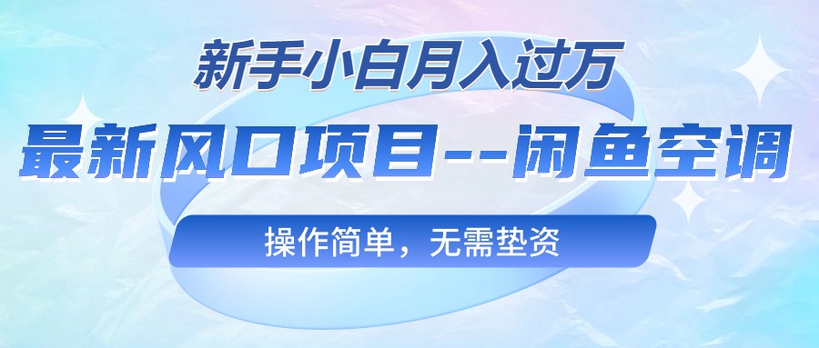 闲鱼空调新风口 小白轻松月入过万-九零创业网