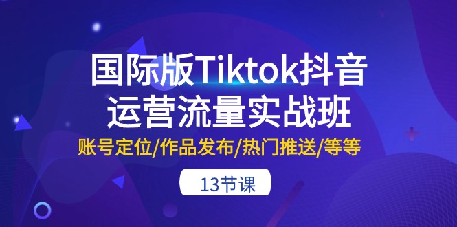 国际版抖音流量运营实战课 账号打造与热门攻略全解析-九零创业网