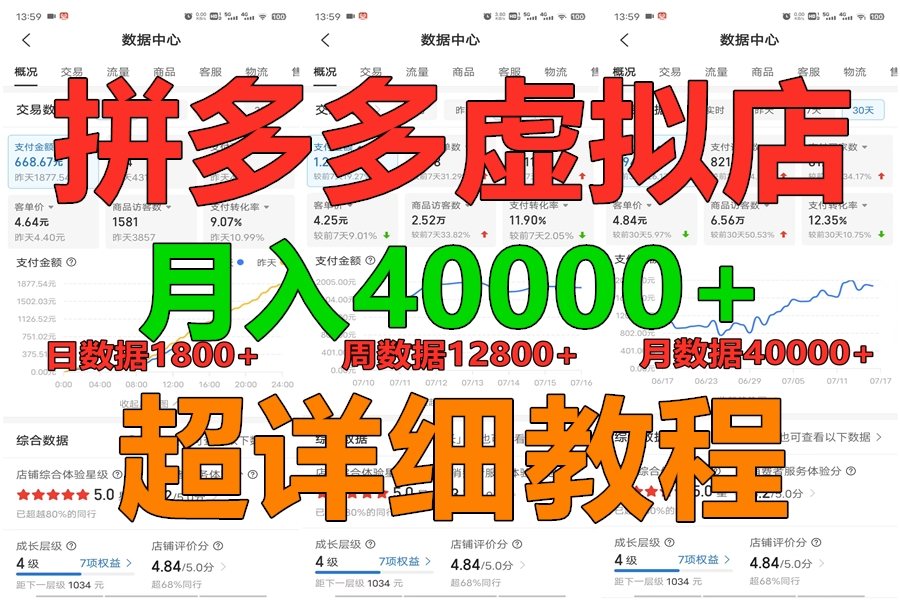拼多多电商训练营 月入4万+ 轻松上手 稳赚不赔-九零创业网