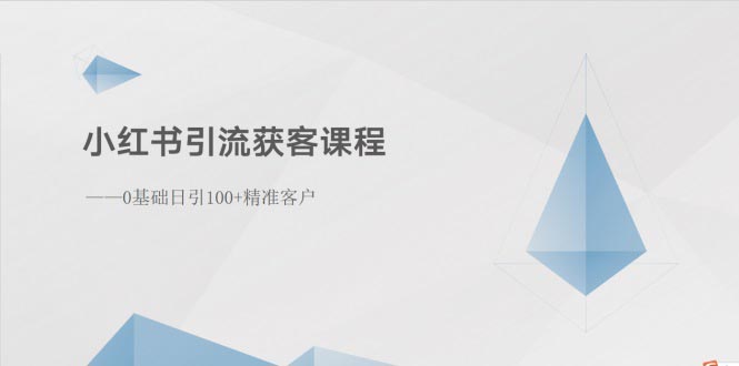 小红书引流秘籍 零基础日吸百客 精准获客新攻略-九零创业网