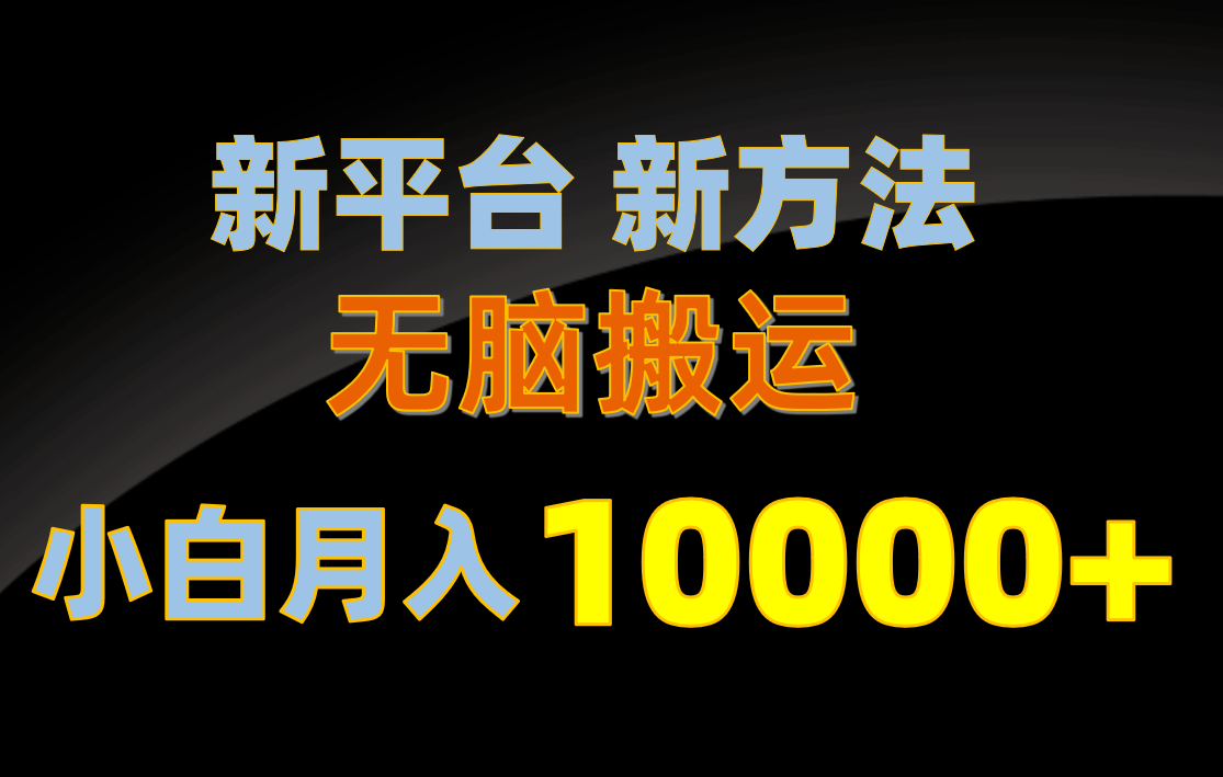 零基础月入过万 新平台轻松操作教程