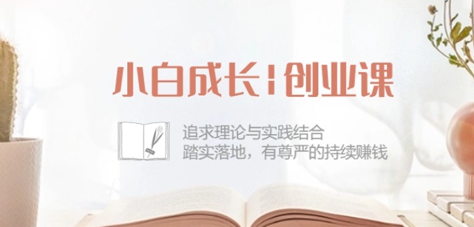 小白创业课 理论实践结合 持续赚钱之道