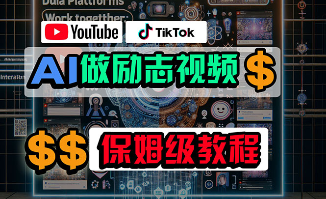 AI助力小白 YouTube TikTok励志视频赚钱攻略-九零创业网
