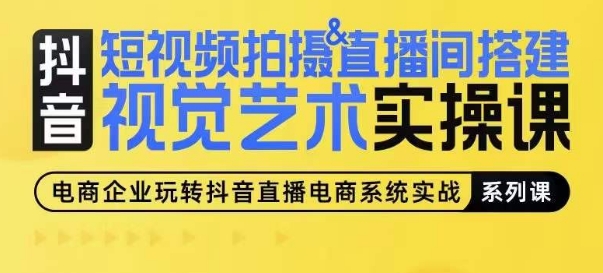 短视频拍摄与直播间搭建 实操课 从零开始 视觉艺术手把手教学-九零创业网