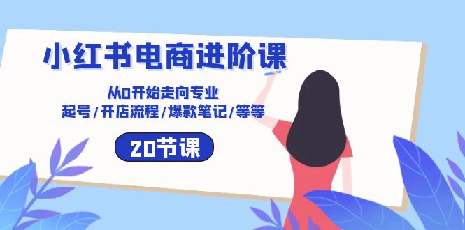 小红书电商进阶指南 打造爆款笔记 开店盈利全攻略-九零创业网