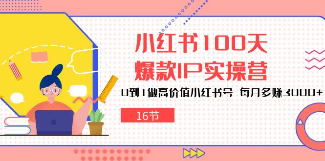 从零到高价值 小红书爆款IP营 月入3000+实操秘籍-九零创业网