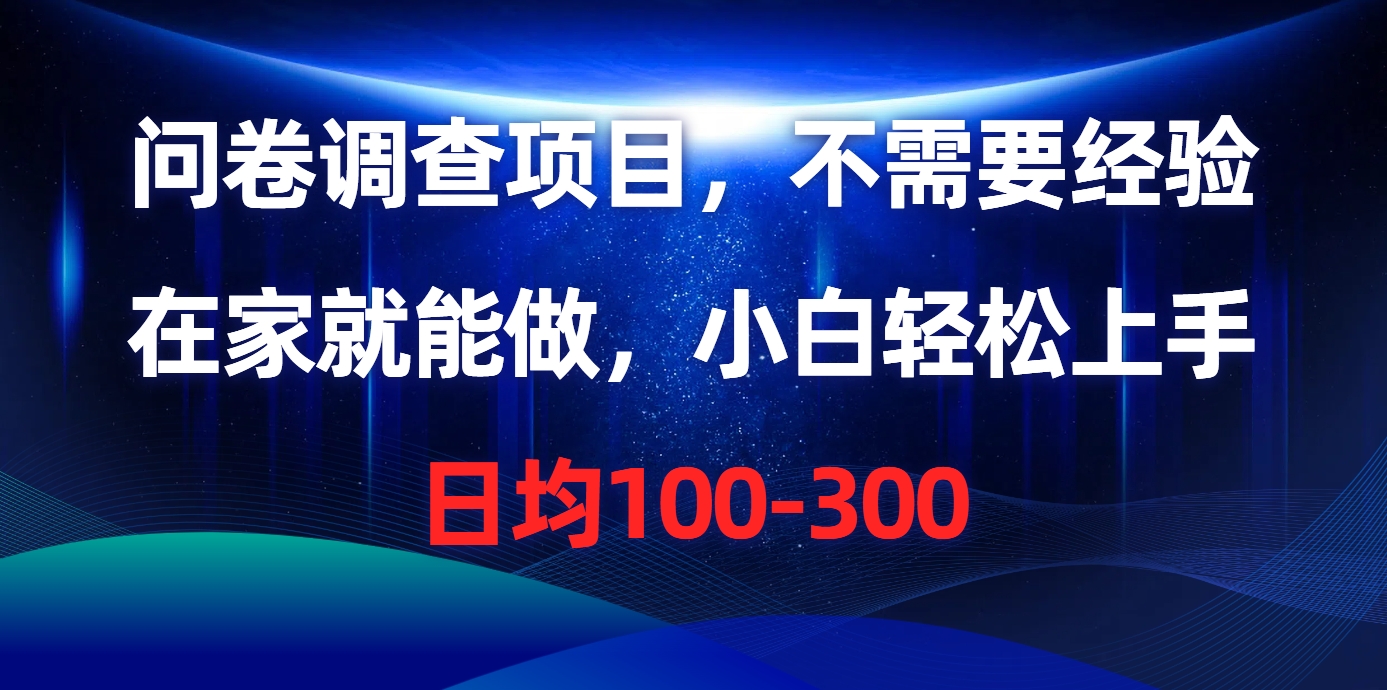 10402期问卷在家轻松赚 小白零基础 日入百元挑战-九零创业网