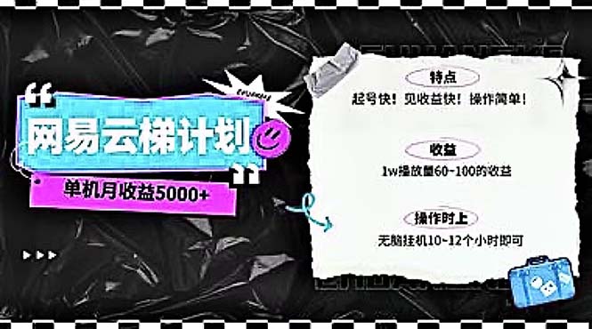 2024网易云梯计划 单日300+ 月入5000+ 轻松赚钱新机遇