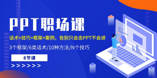 职场PPT高效演讲课 话术技巧 框架案例 告别念稿达人