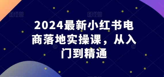 2024小红书电商实操课 从新手到大师速成指南-九零创业网