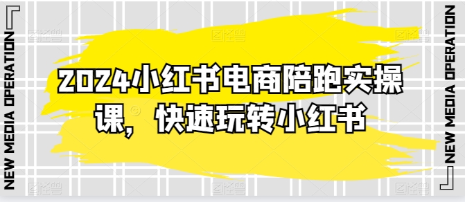 2024小红书电商速成宝典 20节实操课 轻松驾驭小红书