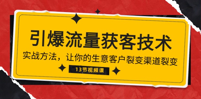 流量引爆术 高效获客裂变策略全解-九零创业网