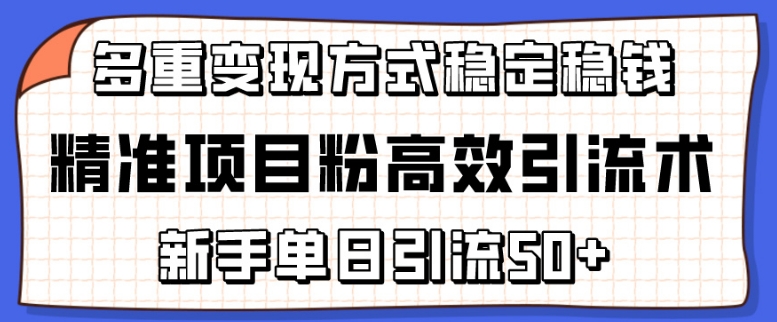 单日50+精准粉 新手引流变现攻略-九零创业网