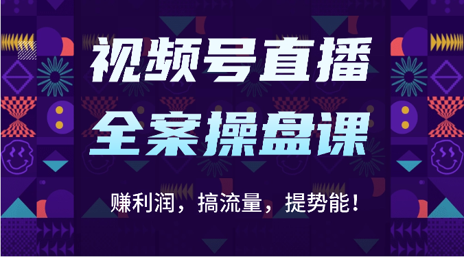 视频号直播全案攻略 盈利翻倍 流量飙升 品牌势能猛增-九零创业网