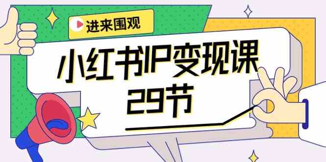 小红书IP变现全攻略 开店 直播 爆款29课揭秘