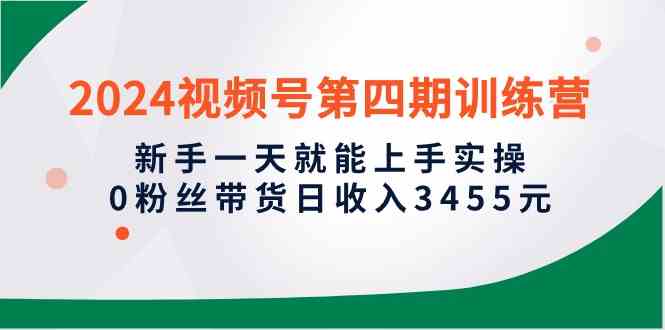 视频号训练营新手速成 日入3455元带货奇迹-九零创业网