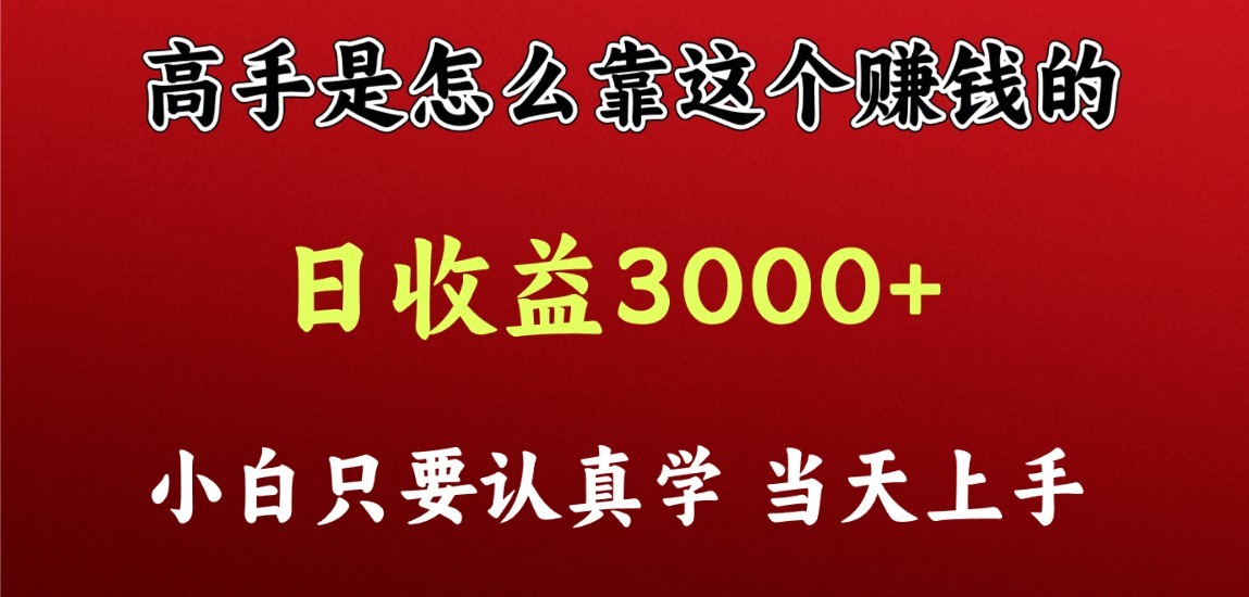 高手日赚3000+秘诀 小白速成指南