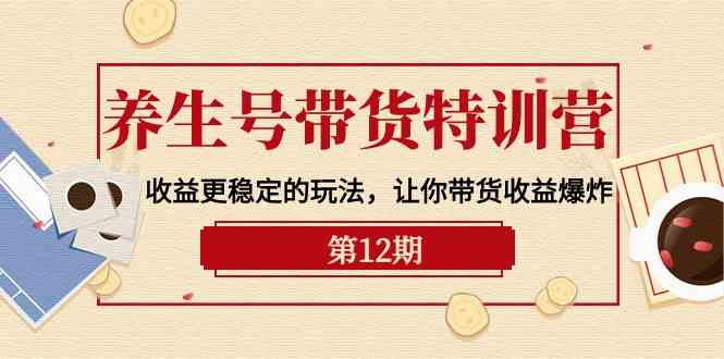 12期养生带货特训营 稳赚秘籍 直播带货收益翻倍攻略-九零创业网