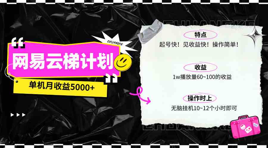 网易云梯计划网页版 单月收益翻倍 轻松放大操作-九零创业网