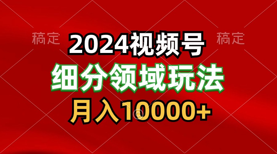 揭秘2024视频号月入过万细分领域攻略 每日5分钟轻松实现-九零创业网