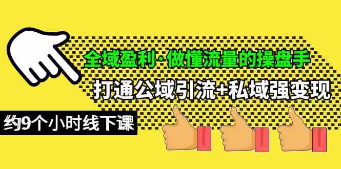 全域流量大师课 9小时解锁公私域盈利之道-九零创业网