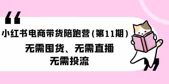 小红书电商陪跑营第11期 轻松带货 零成本创业-九零创业网