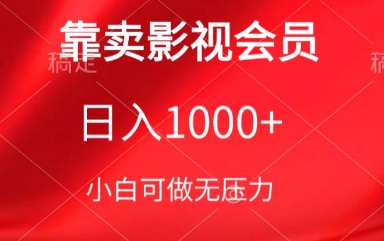 影视会员日入千元的保姆级创业教程 新手轻松上手