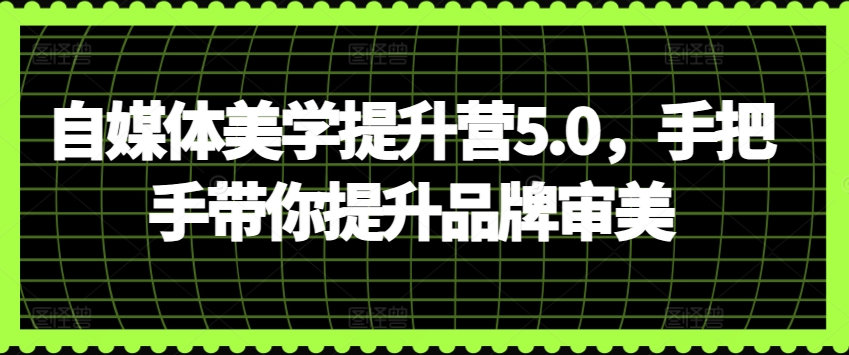 5.0美学升级 自媒体品牌审美重塑之旅 手把手教学-九零创业网