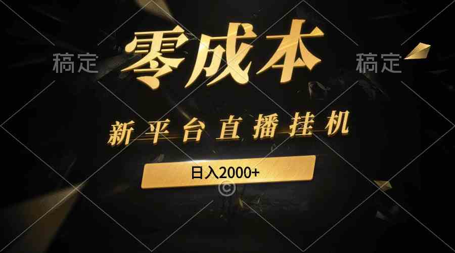 新平台直播挂机新玩法 零成本日赚2000+揭秘-九零创业网