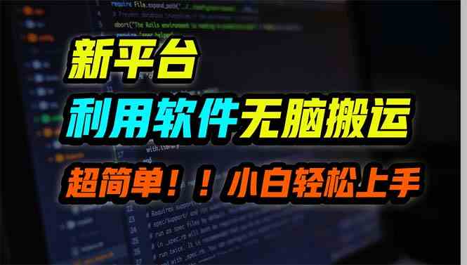 新平台软件一键搬运 月入过万不是梦-九零创业网