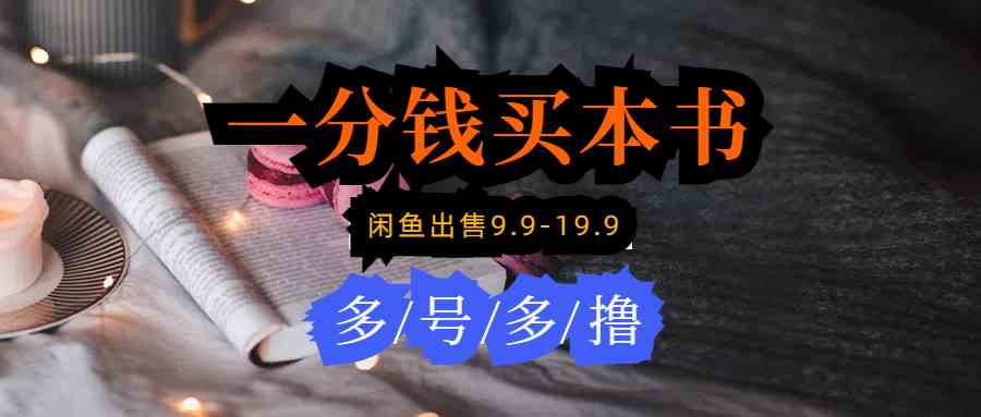 每日1分购书 闲鱼多账号赚9.9 19.9 小白也能轻松操作