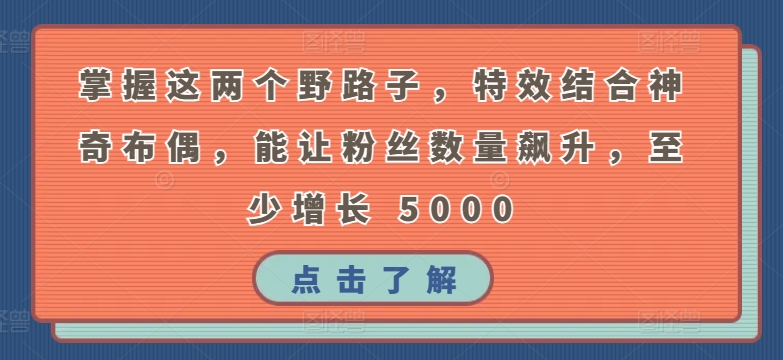 特效奇遇布偶秀 粉丝激增5000+ 狂热追剧新潮流-九零创业网
