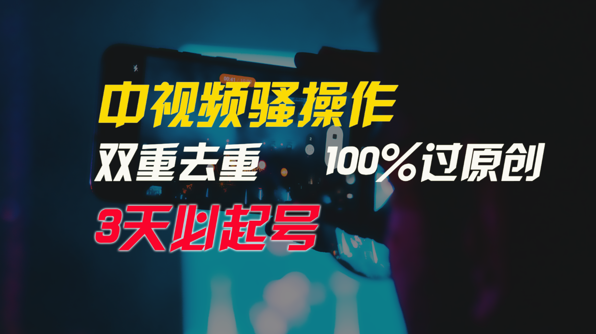 中视频高效攻略 3天必起号 月入3W+ 双重原创保障-九零创业网
