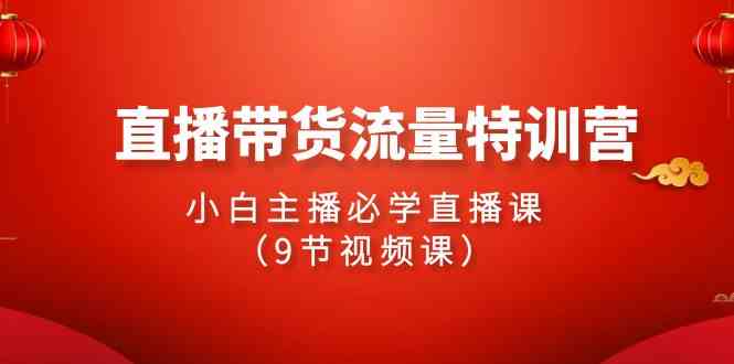 小白主播速成宝典 直播带货流量特训营9节课-九零创业网