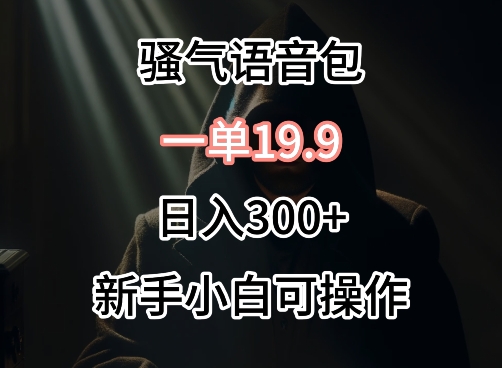 19.9元语音包 日赚300+ 轻松卖骚气 无成本创业 🎉💰🎤