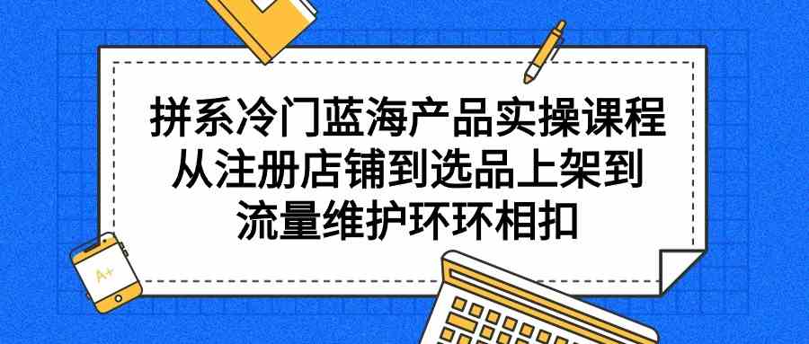 9527期实操课程 蓝海拼系 注册到维护全链路攻略-九零创业网