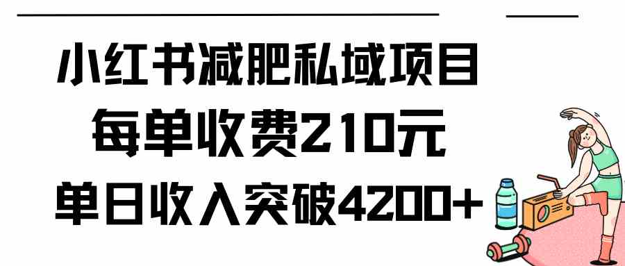 小红书减肥项目日销20单 日入超4200元-九零创业网