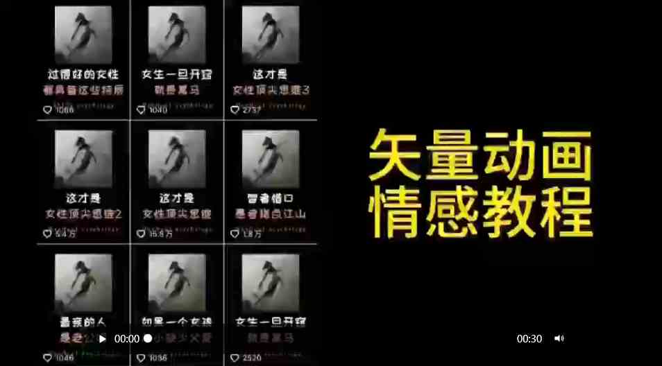 矢量动画情感教学 涨粉神器 创业教育必备