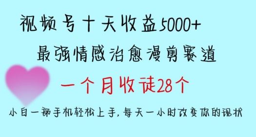 十天赚5000+ 多平台情感治愈剪辑 小白轻松月入 收徒28人揭秘-九零创业网
