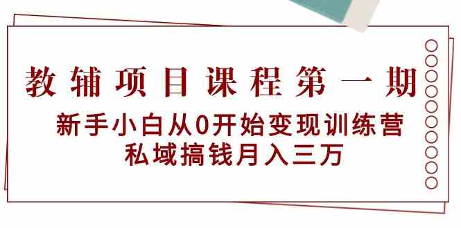 小白逆袭 私域月入三万 变现训练营首期开营-九零创业网