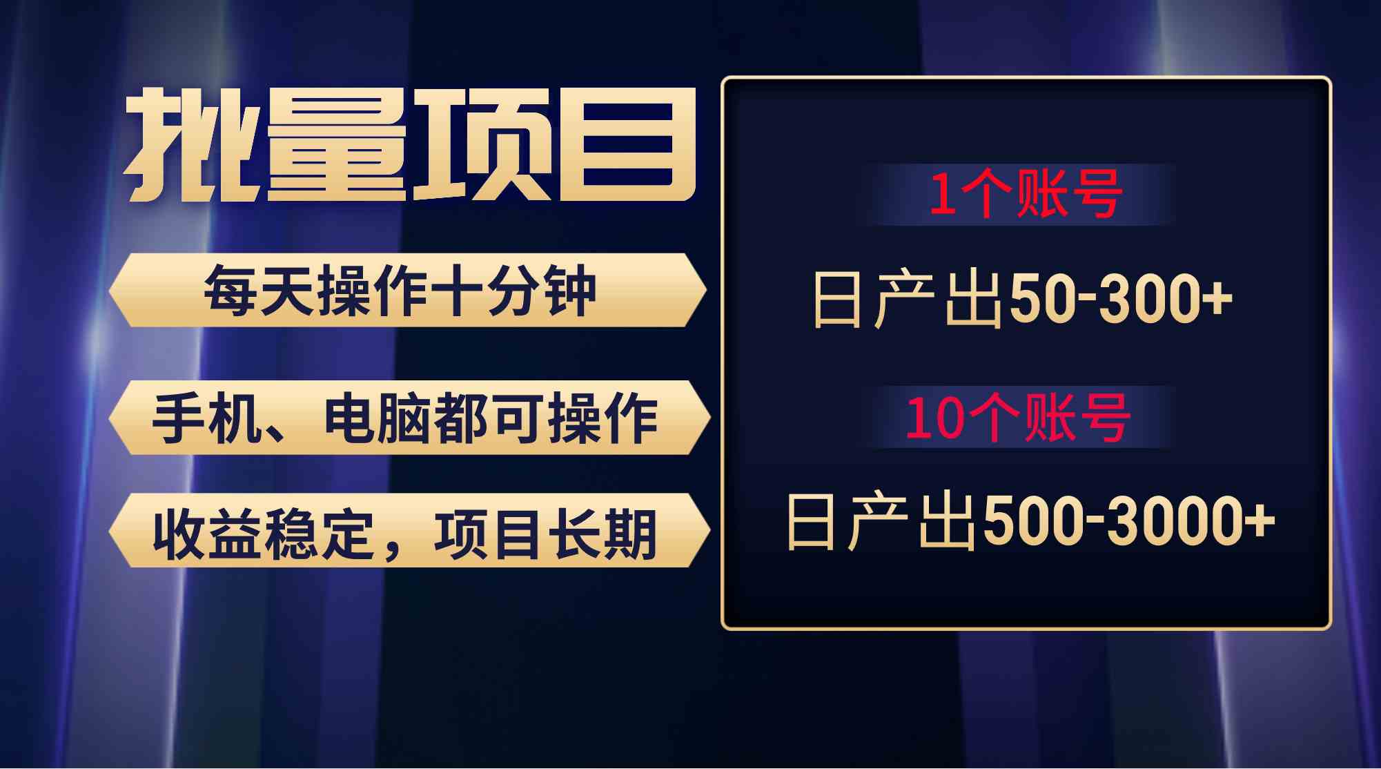 月入过万红利项目 轻松上手日赚300+
