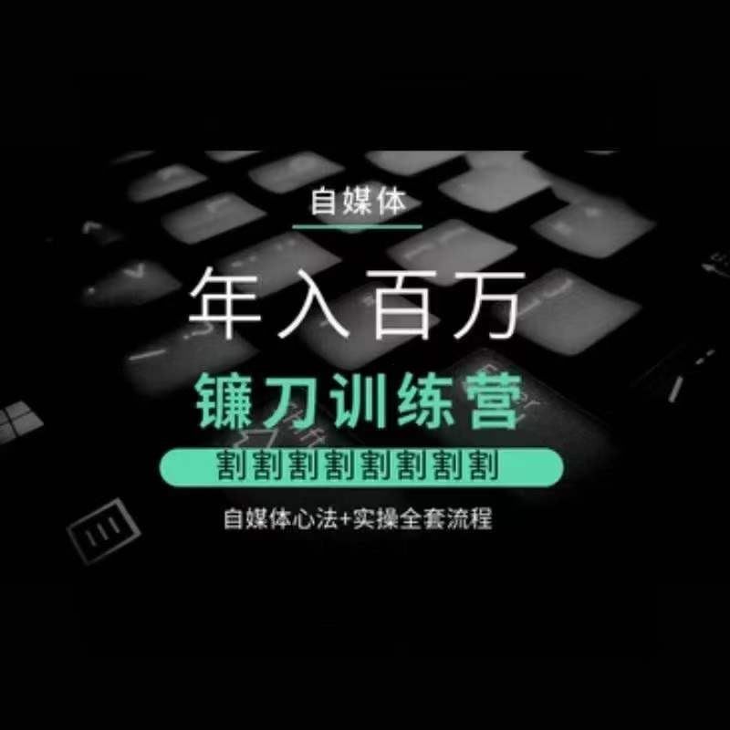 自媒体百万镰刀营 心法实操 高效变现