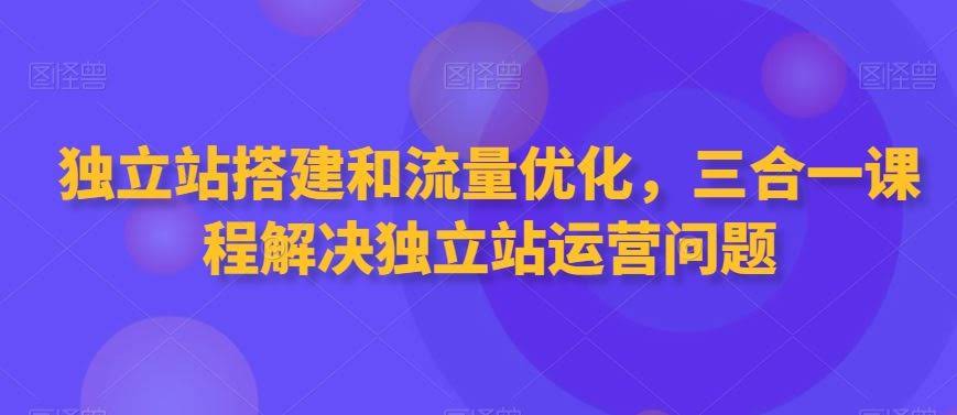 三合一课程 一网打尽独立站搭建与流量优化-九零创业网