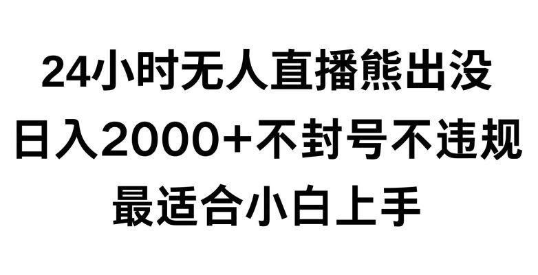 快手24小时熊出没直播 小白轻松日赚2000+ 保姆式教学揭秘