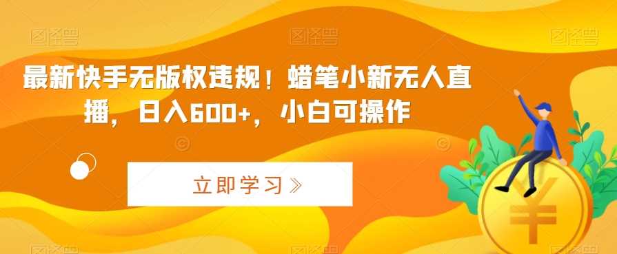 快手无版权新玩法 蜡笔小新直播 日赚600 轻松上手-九零创业网