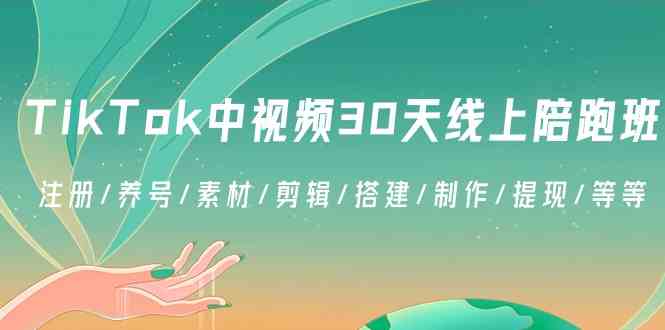 TikTok视频陪跑班 从注册到提现一站式教学-九零创业网
